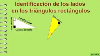 identificaci&oacute;n de los lados en un triangulo rectangulo