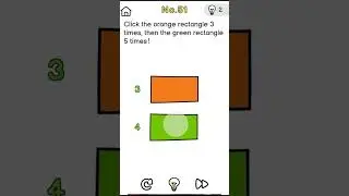 Brain Out Can you pass it   No  51 Click the orange rectangle 3 times #brainout