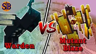 Warden and Mutant Blaze (Mutant More 1.19.2) | Minecraft Mob Battle