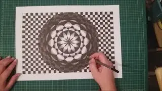 Geometric Art with Artist Janette Oakman 23 Full Tutorial  Symmetric / Geometry / Optical Illusion