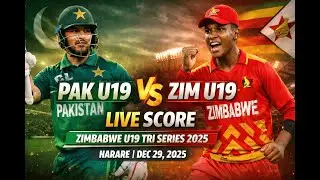 PAK U19 vs ZIM U19 | 3rd Match Live Score | Zimbabwe U19 Tri Series 2025 | Dec 29, Harare