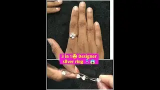 3 in 1 Designer silver ring 💍| Trending | finger ring |Ashri channel