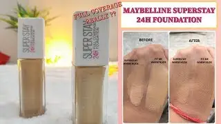 MAYBELLINE SUPERSTAY 24 HOUR FULL COVERAGE FOUNDATION || REVIEW & SWATCHES