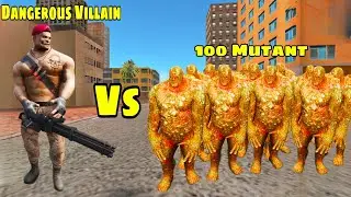 Dangerous Villain Can Complete Rope Hero's New 10 Mutant Challenge ? | Rope Hero Vice Town |