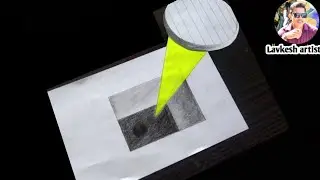 How to draw a 3d sketch//hole 3d drawing #shortvideo
