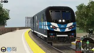Norcal train simulator Ultra rare Amtrak coast starlight 301 double header departing Davis station