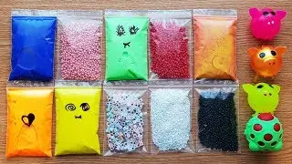 Making Crunchy Slime With Bags and Water Squishies Satisfying Slime Videos