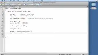 Declaring Primitive Variables in Java