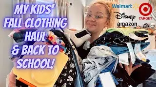 MY KIDS FALL/WINTER CLOTHING HAUL & BACK TO SCHOOL 2024 | AGES 4 & 7. HALLOWEEN FINDS TOO! 📚🎃🍁🍂