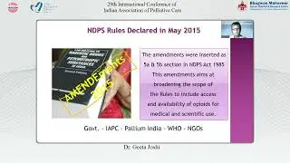 IAPCON 2022 - Session 28 | NDPS ACT and maintaining the RMI status