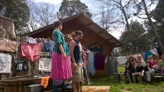 Josh, aka Veronica, in the Washing Well Wench Show...