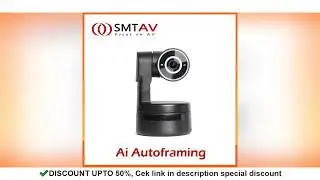 AI Function 4K PTZ Webcam with Mics Camera 3X Digital Zoom Auto Track Focus for Youtube Living Strea