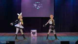 Cosplay defile - Vocaloid Muse Dash Collab - Kagamine Rin, Kagamine Len - Персик, Карась