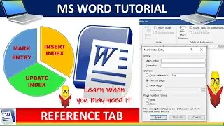 How To Use Mark Entry, Insert Index, Update Index in Word | MS word tutorial in hindi