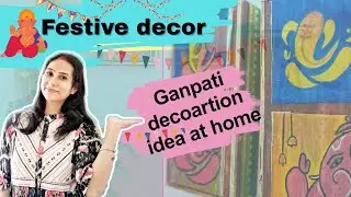 गणेश उत्सव decoration idea, give festive vibes to ur home with this home decor. #ganeshjidrawing 