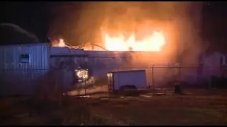 Burning Building Collapse