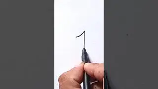 How to draw candle from number 1 #art #ytshorts #viral #shorts