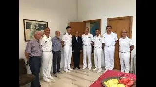 Scalea, visita  dell'ammiraglio Pettorino,  comandante generale delle Capitanerie di porto