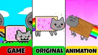 My NEW! Sprunki OC: Nyan Cat! Animation vs Game (All Versions)