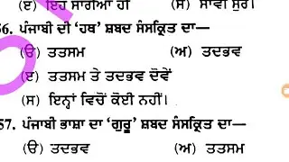 Punjabi master cader 2020/lesson #113/Top-25 MCQs with Mock Test/Punjab teacher