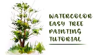How to paint simple TREE using WATERCOLORS (Beginner Friendly Watercolour Tutorial)