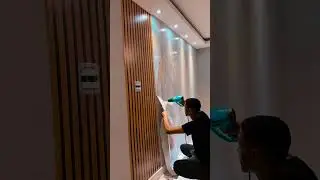 APLICA&Ccedil;&Atilde;O PAPEL DE PAREDE RIPADO COM M&Aacute;RMORE