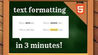 HTML text formatting 💬