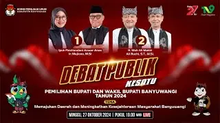 🔴 (LIVE) DEBAT PUBLIK KESATU CALON BUPATI DAN WAKIL BUPATI BANYUWANGI