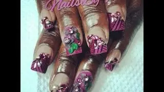 Simple purple nail art desingn