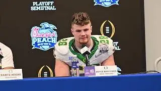 Dan Lanning, Dante Moore, and Bryce Boettcher reflect on season-ending Peach Bowl Loss