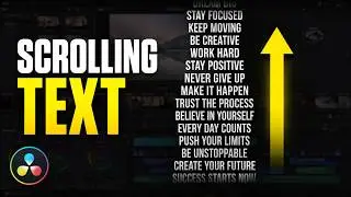 How to make vertical scrolling text in Davinci Resolve