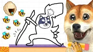 Desenhando para salvar o meu DOGE das ABELHAS ASSASSINAS!