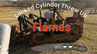 Calling All Mechanics 1951 Cletrac Oliver HG42 Dozer Crawler BEAVERCRAFT Full Tank Bushcraft Knife