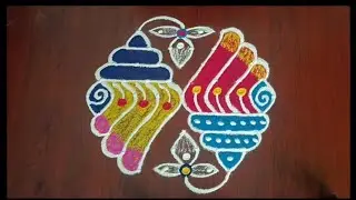 Shiva Shanku design rangoli🌿🌸🐚Beautiful Muggulu 🌿🌸🐚Easy Kolam 🌿🌸🐚