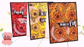 Pattern Stamping Technique | Scrappy Tails Crafts | Popping Poppies