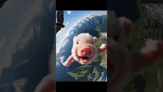 Pig falling from the sky. #pig #piggy #pigs #pigsqueals #pigsfarm #pigstory #pigs