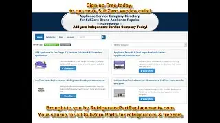 Independent Service Company Directory for those that work on SubZero Refrigerators and Freezers