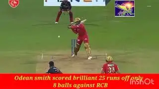 odean Smith scored brilliant 25 runs off only 8 ball against rcb#tataipl2022
