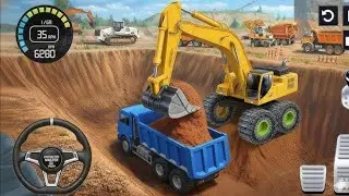 ​👷(20,000$) Modern City Road Construction 3D 🚧 | Heavy Excavator & Dump Truck (Android Gameplay)