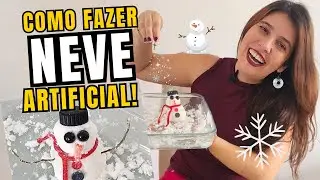 Como fazer NEVE ARTIFICIAL em casa e com 2 ingredientes! ❄️☃️ (Atividade para crianças)