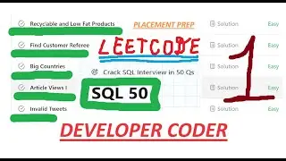 Leetcode SQL Interview Questions | Part 1 | Oracle | How to write SQL Queries | Placement Series