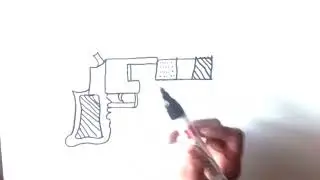 How to draw Gun | Easy Gun Drawing| Pistol drawing| #viral #drawing