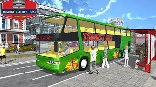 Tourist Bus Off Road Drive Sim Game Play 2016