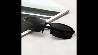 Fashion Retro Men-s Polarized Sunglasses Men Sunglasses Rimless Rectangle Men Fishing Driving Sun