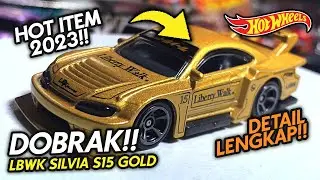 HOT ITEM BARU! UNBOXING DOBRAK HOT WHEELS NISSAN SILVIA S15 LBWK GOLD! 🥇 PERTAMA DI INDONESIA!