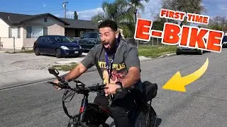 FIRST TIME RIDING AN E-BIKE!! | Maple Alley