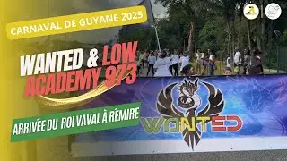 CARNAVAL DE GUYANE 2025 - WANTED ET LOW ACADEMY 973 - ARRIV&Eacute;E DU ROI VAVAL A R&Eacute;MIRE-MONTJOLY