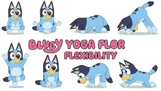 Bluey and Bingo Confidence Flow Summer Yoga by the Pool!  Fun Poses for Kids 🐶 Rainbow Breath Yoga