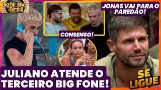 BBB 26 🔥 Juliano atende o Big Fone e com Babu e Marcelo indicam Jonas para o PAREDÃO! Ao Vivo