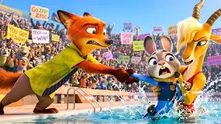 Nick Recuse Judy from Gazelle's Conspricy in Swimming Championship | Judy and Gazelle Swim Competion